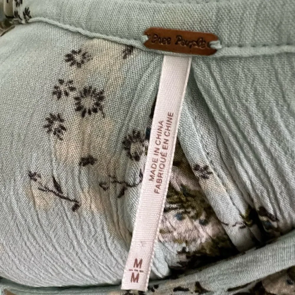 Free People Womens Dress Mini Floral Print Size Medium
